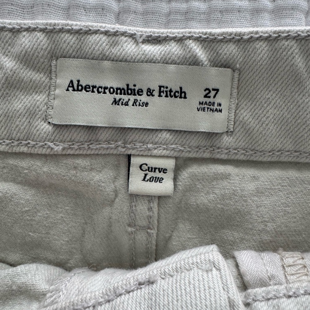 Abercrombie & Fitch Mid Rise Denim Mini Skirt (sz27 curve love) - Picture 4 of 5
